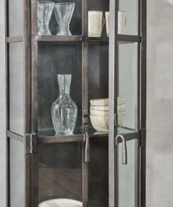 Nkuku Tiko Iron & Glass Tall Cabinet Living Room 10 Nkuku Tiko Iron & Glass Tall Cabinet Living Room