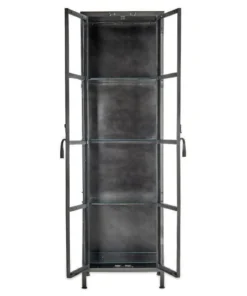 Nkuku Tiko Iron & Glass Tall Cabinet Living Room 12 Nkuku Tiko Iron & Glass Tall Cabinet Living Room