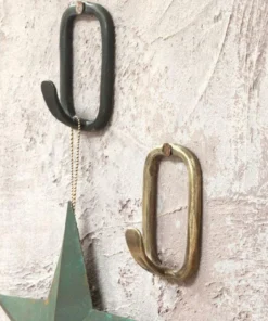 Nkuku Tima Square Hook - Antique Black (Set Of 2) Decorative Hooks