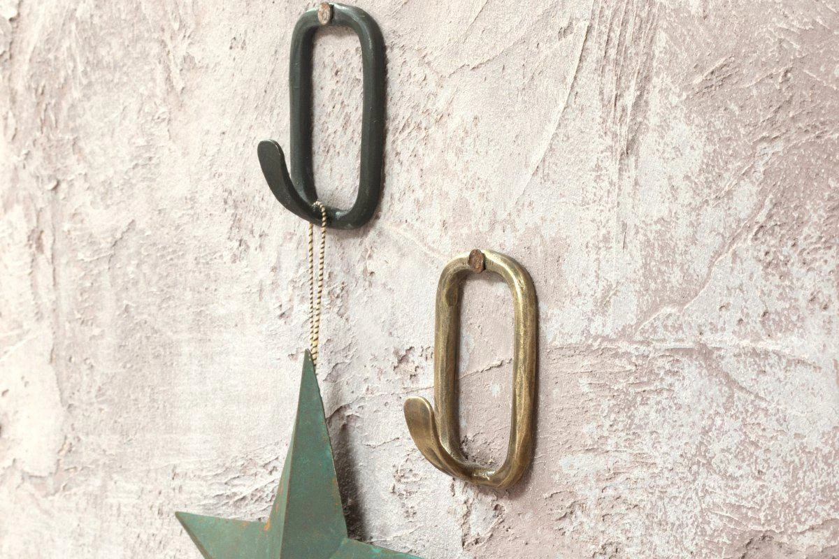 Nkuku Home Accessories Tima Square Hook - Antique Brass (Set Of 2) 5 Nkuku Home Accessories Tima Square Hook - Antique Brass (Set Of 2)