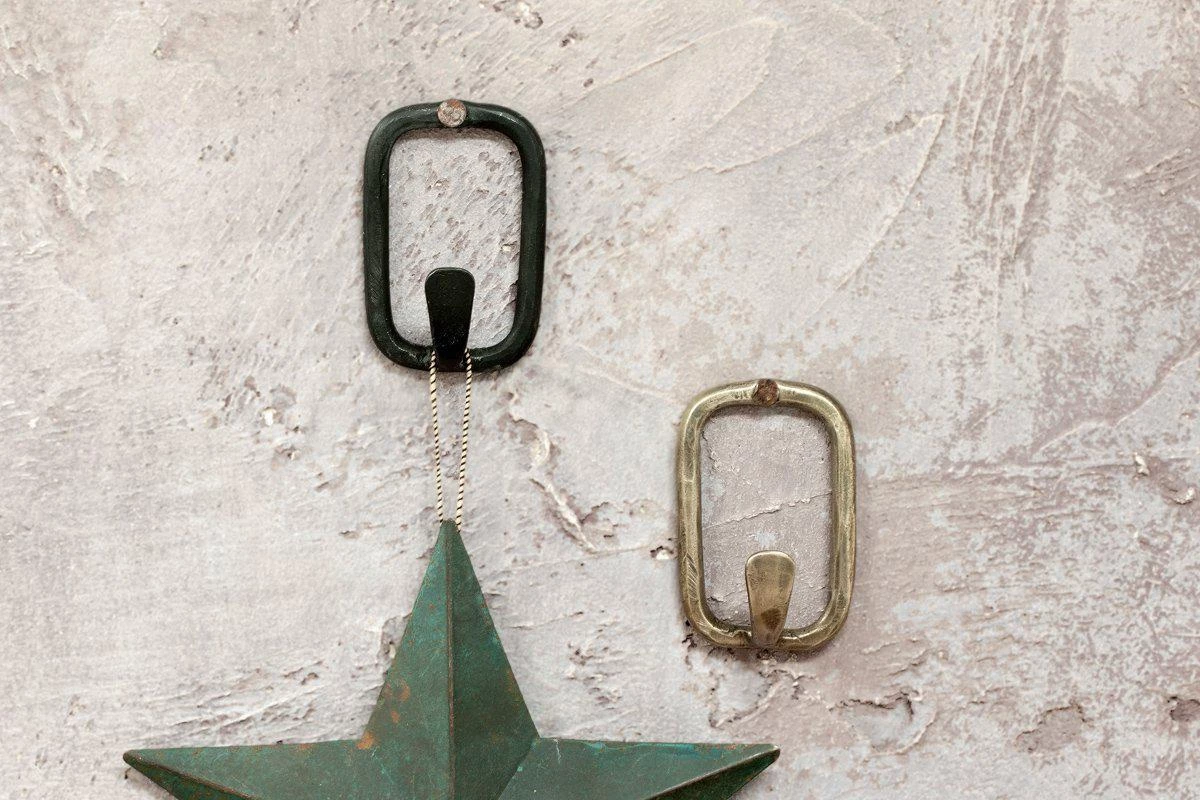 Nkuku Home Accessories Tima Square Hook - Antique Brass (Set Of 2) 3 Nkuku Home Accessories Tima Square Hook - Antique Brass (Set Of 2)