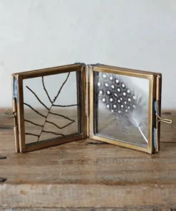 Nkuku Tiny Folded Danta Frame - Antique Brass (Set Of 2) Home Accessories
