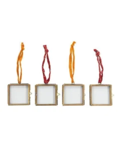 Nkuku Home Accessories Tiny Kiko Frame Antique Brass (Set Of 4)