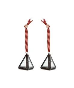 Nkuku Gifts Under £50 Tiny Kiko Triangular Decorations (Set Of 2)