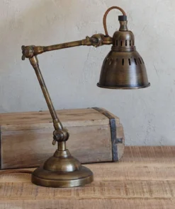 Nkuku Tubu Antique Brass Desk Lamp