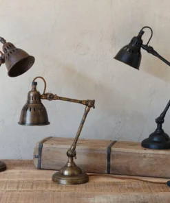 Nkuku Tubu Antique Brass Desk Lamp