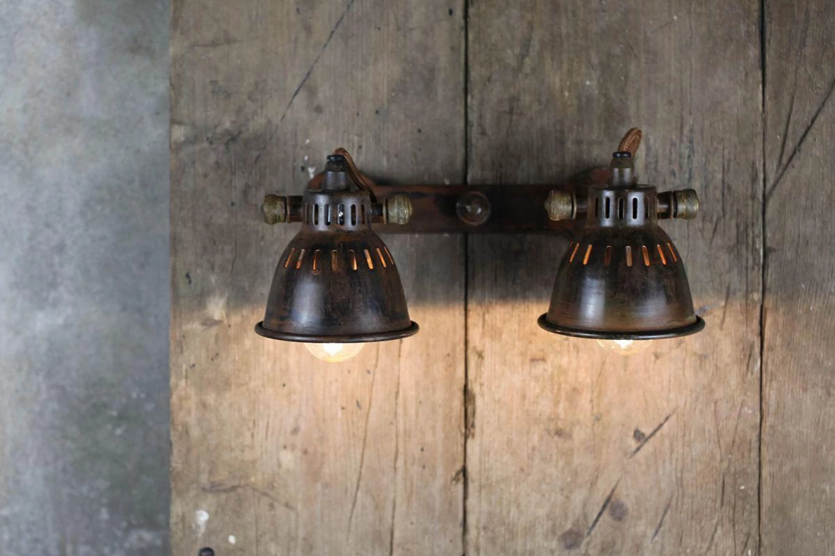 Nkuku Tubu Brass Double Spot Light 4 Nkuku Tubu Brass Double Spot Light