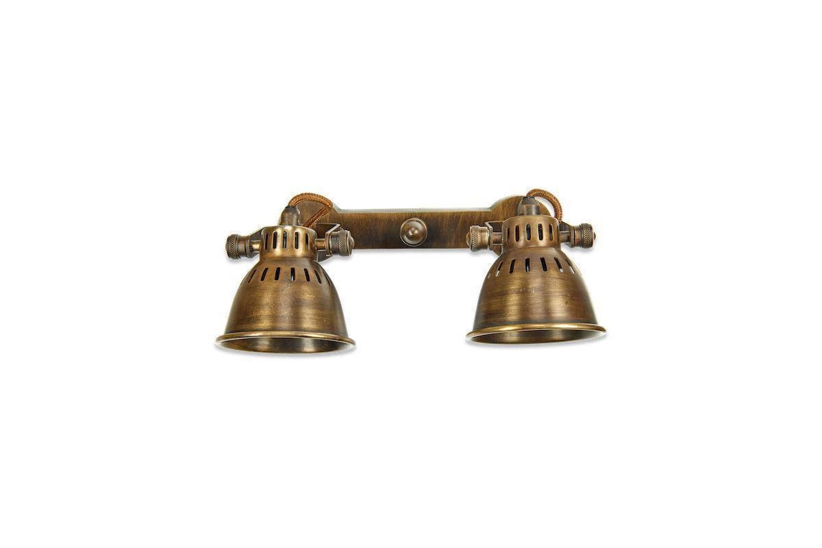 Nkuku Tubu Brass Double Spot Light 8 Nkuku Tubu Brass Double Spot Light