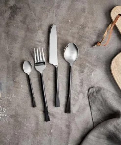 Nkuku Usa Cutlery Set - Black (Set Of 16) Tableware