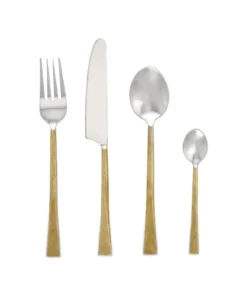 Nkuku Tableware Usa Cutlery Set - Brushed Gold (Set Of 16)