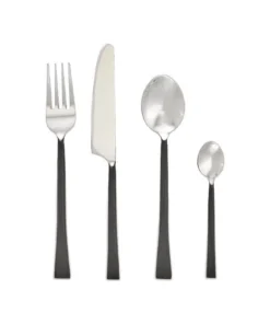 Nkuku Usa Cutlery Set - Black (Set Of 16) Tableware
