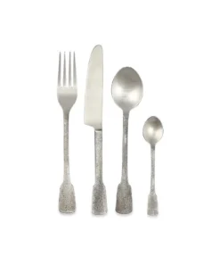 Nkuku Veeta Cutlery Set - Brushed Silver (Set Of 16) Tableware