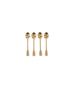 Nkuku Veeta Teaspoon Set - Brushed Gold (Set Of 4) Tableware