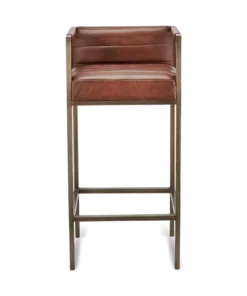 Nkuku Wamma Leather Bar Chair