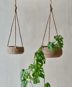 Nkuku Home Accessories Wampu Hanging Planter - Distressed Terracotta