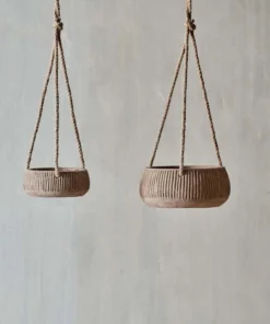 Nkuku Home Accessories Wampu Hanging Planter - Distressed Terracotta