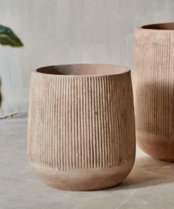 Nkuku Planters & Vases Wampu Tall Planter - Distressed Terracotta