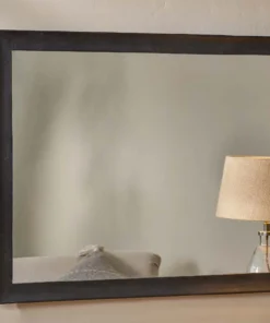 Nkuku Yadur Rectangular Mirror - Black - Large