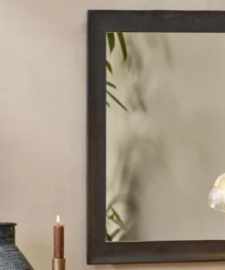 Nkuku Yadur Rectangular Mirror - Black - Small Home Accessories