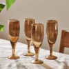 Nkuku Yala Champagne - Smoke Brown (Set Of 4) 1 Nkuku Yala Champagne - Smoke Brown (Set Of 4)