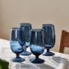 Nkuku New Arrivals Yala Glass - Indigo (Set Of 4)
