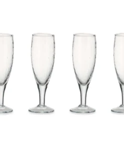 Nkuku Yala Hammered Champagne Glass (Set Of 4) Tableware