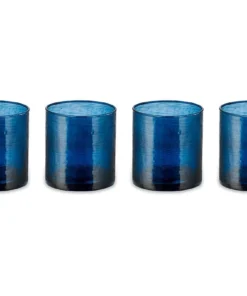 Nkuku Yala Hammered Tumbler - Indigo (Set Of 4)