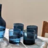 Nkuku Yala Hammered Tumbler - Indigo (Set Of 4)