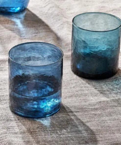 Nkuku Yala Hammered Tumbler - Indigo (Set Of 4)