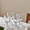 Nkuku Tableware Yala Hammered Wine Glass (Set Of 4) 1 Nkuku Tableware Yala Hammered Wine Glass (Set Of 4)