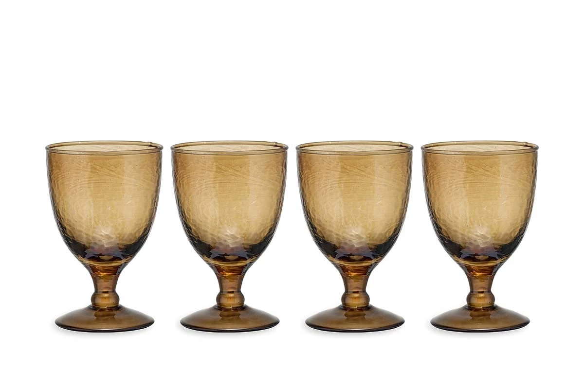 Nkuku Yala Wine Glass - Smoke Brown (Set Of 4) 4 Nkuku Yala Wine Glass - Smoke Brown (Set Of 4)