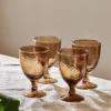 Nkuku Yala Wine Glass - Smoke Brown (Set Of 4)