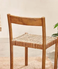 Nkuku New Arrivals Yana Mango Wood & Wicker Woven Chair 11 Nkuku New Arrivals Yana Mango Wood & Wicker Woven Chair