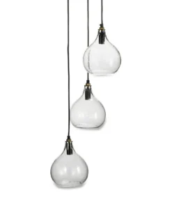 Nkuku Hallway & Bootroom Ziva Glass Cluster Pendant - Clear
