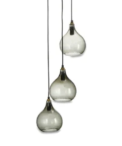 Nkuku Ziva Glass Cluster Pendant - Green Smoke Hallway & Bootroom